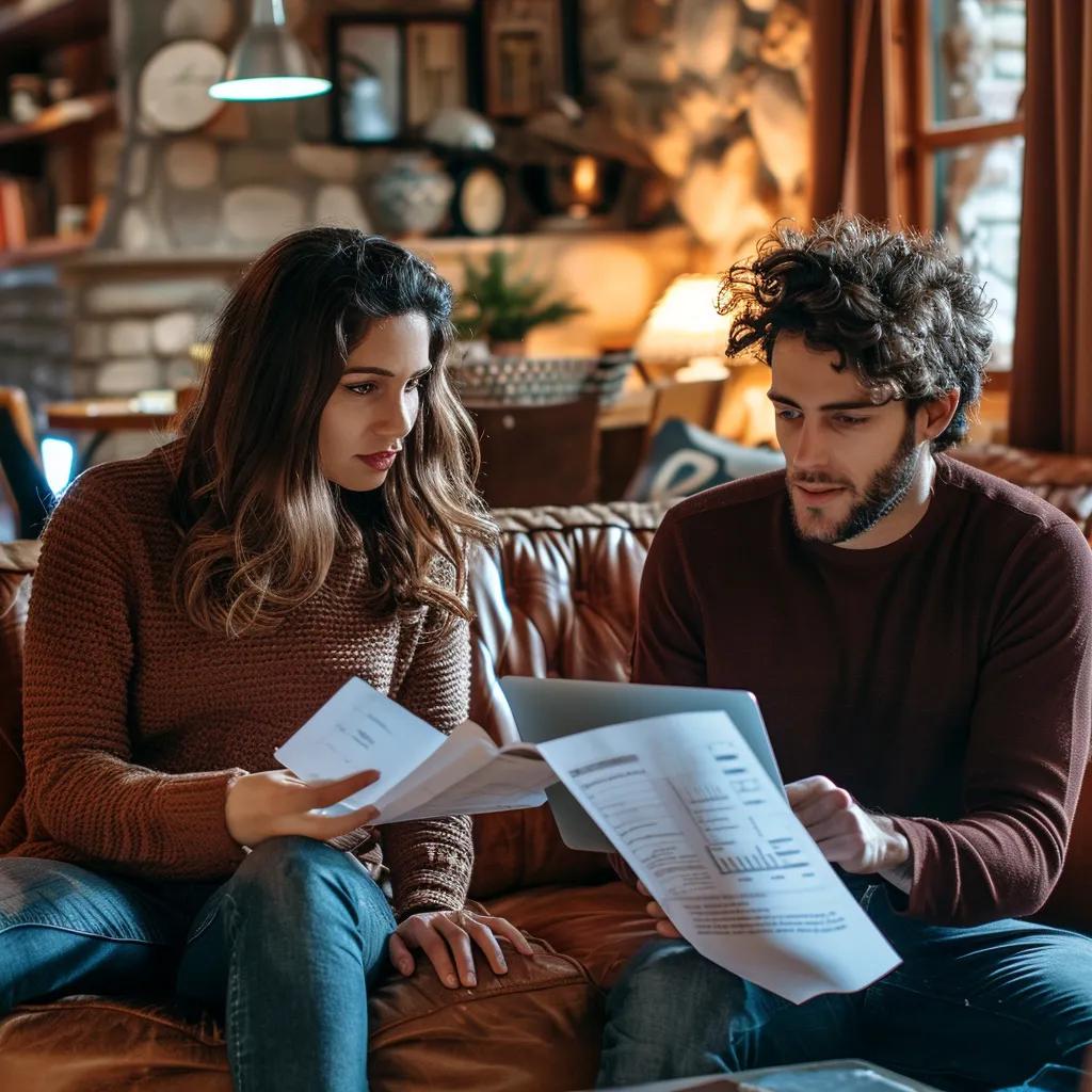 Property manager discussing vacation rental management fees with a property owner in a cozy setting